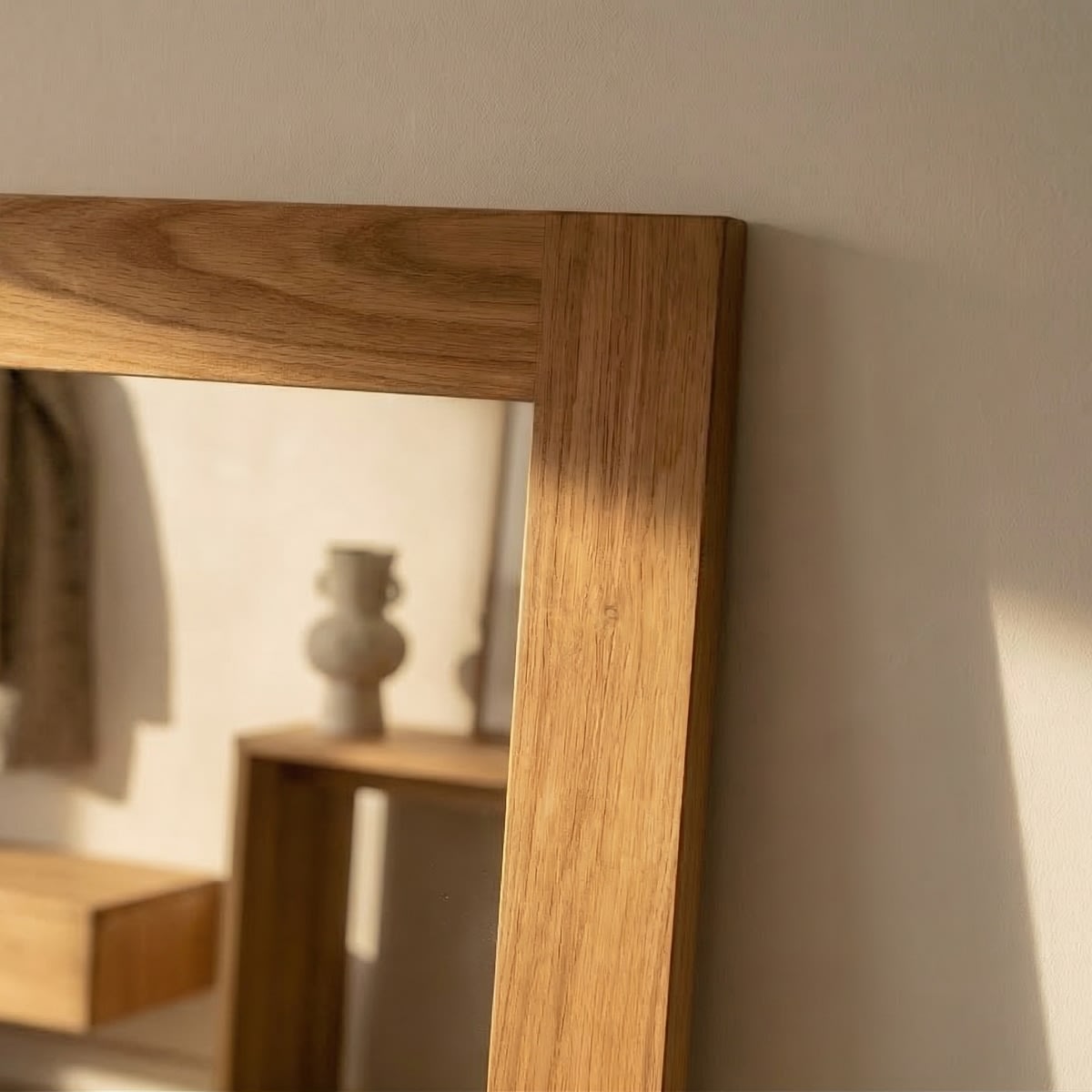 NordicLine Spegel, bred ram i ek, 50x120 cm