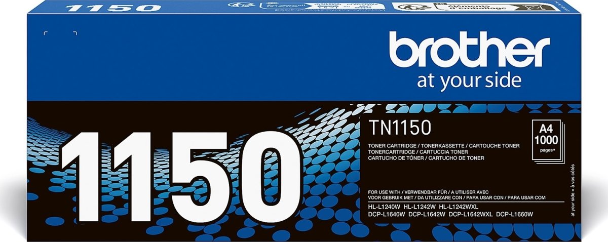 Brother TN1150 lasertoner, svart, 1.000 sidor