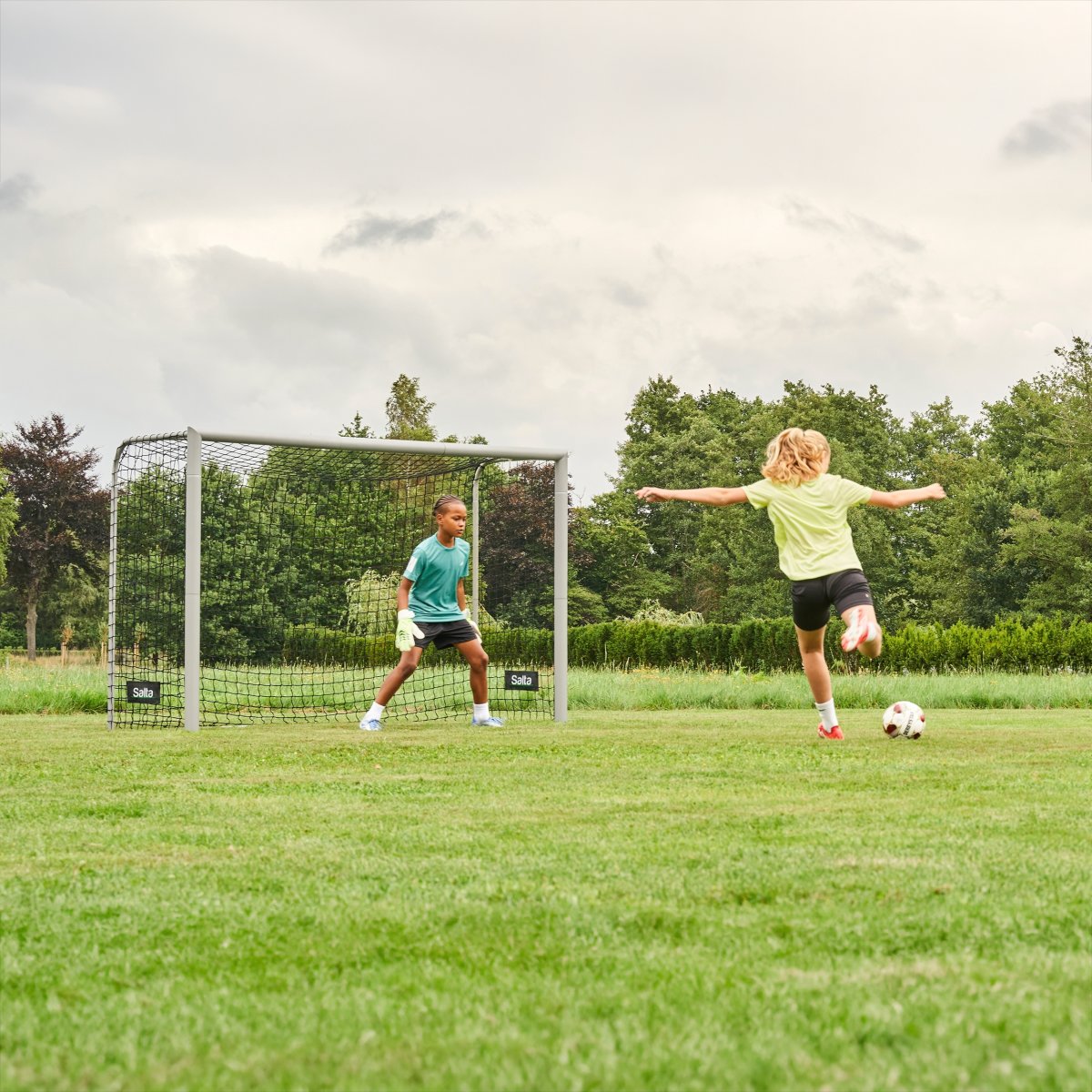 Salta Champion Fotbollsmål 240x160x85 cm, Grå