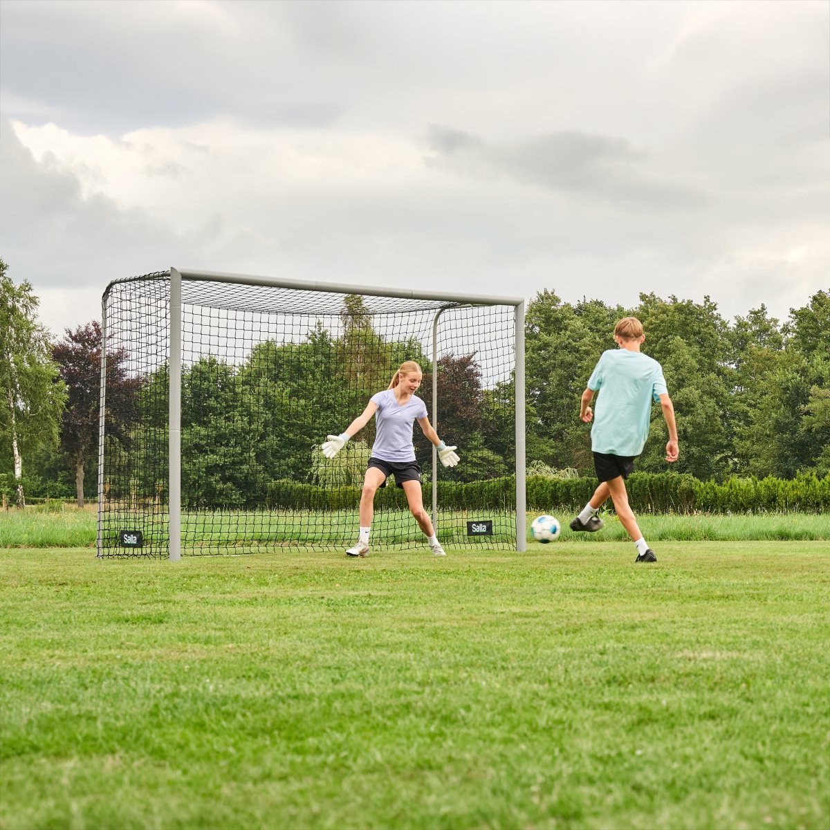 Salta Champion Fotbollsmål 300x200x100 cm, Grå