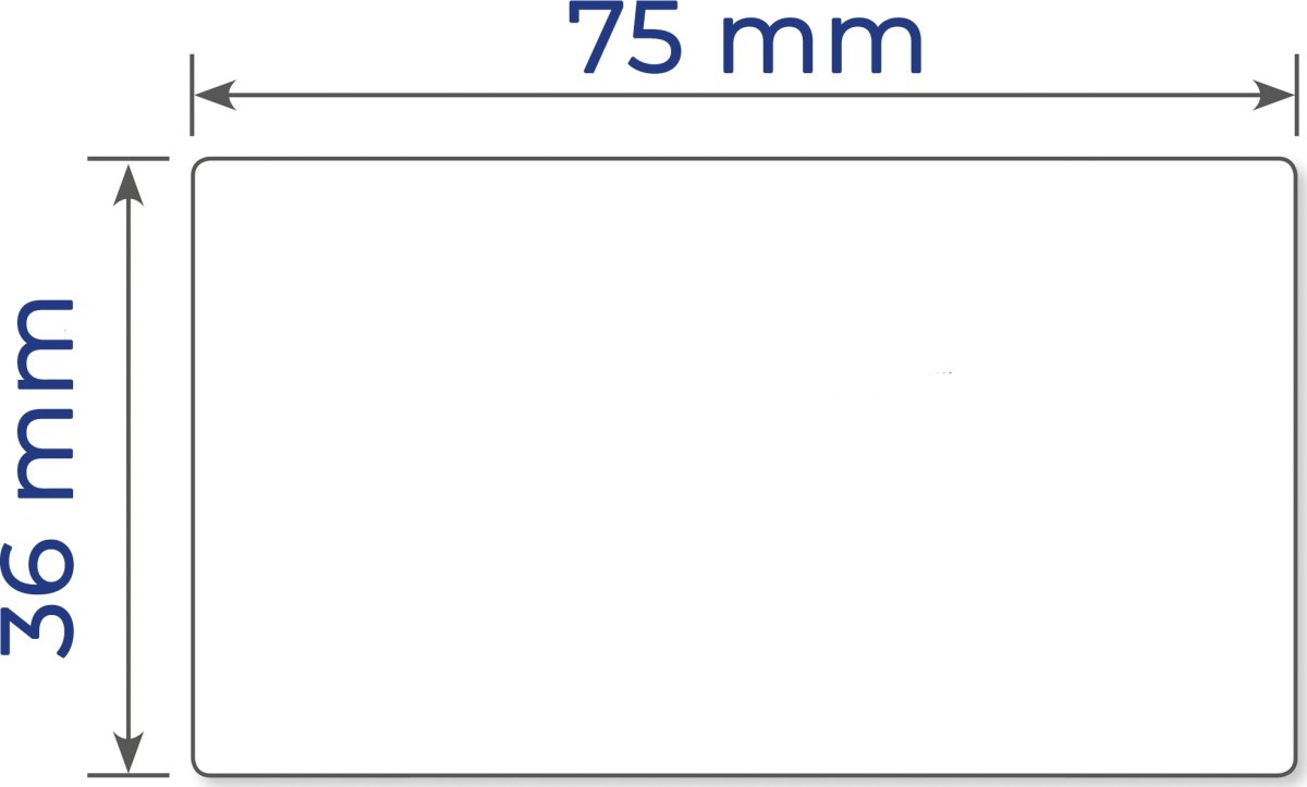 Avery 24034 etiketter på rulle, 36x75 mm, 1000 st.