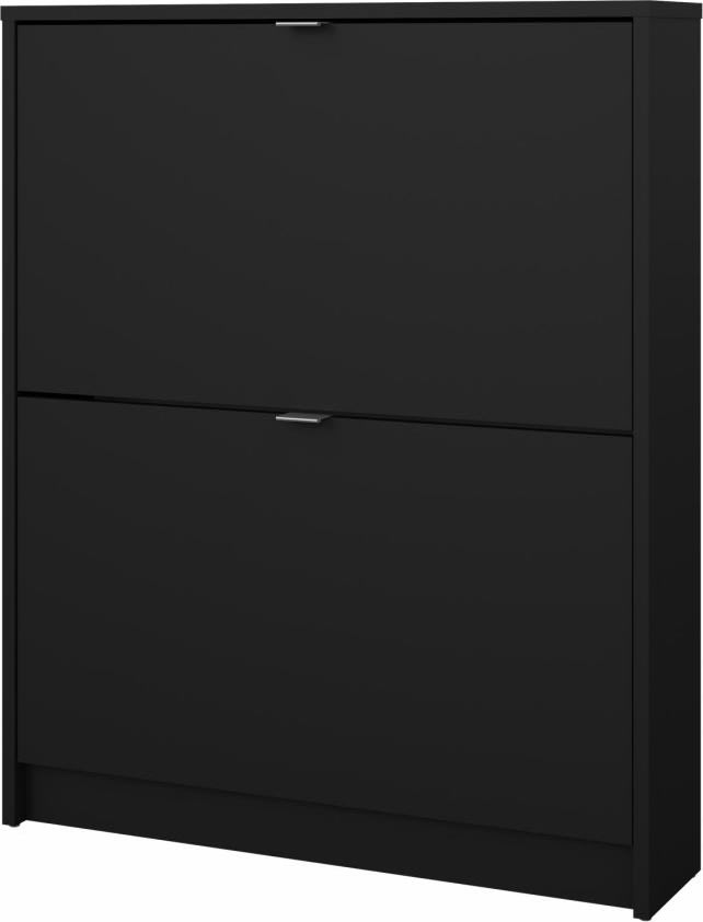 Skoskåp BudgetLine 2 fällbara luckor 2 fack Svart