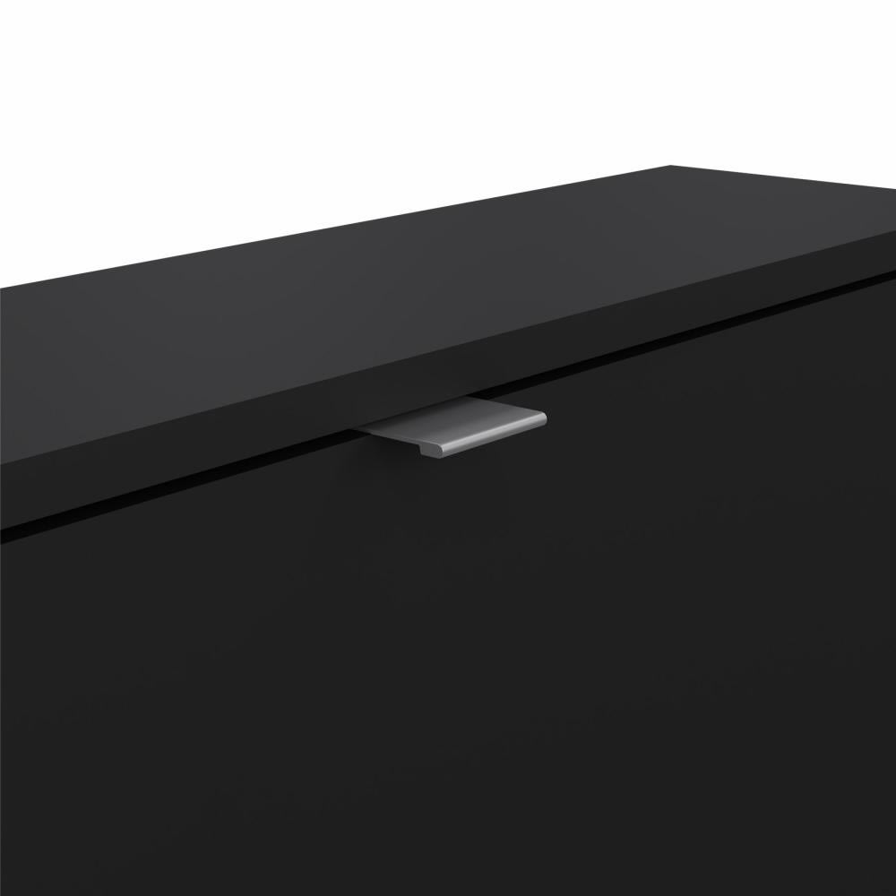 Skoskåp BudgetLine 2 fällbara luckor 2 fack Svart