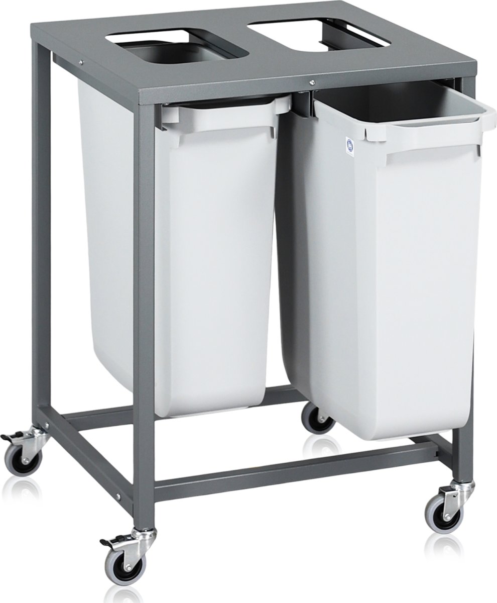 Sorteringsvagn Light, 2 behållare, 120 L.