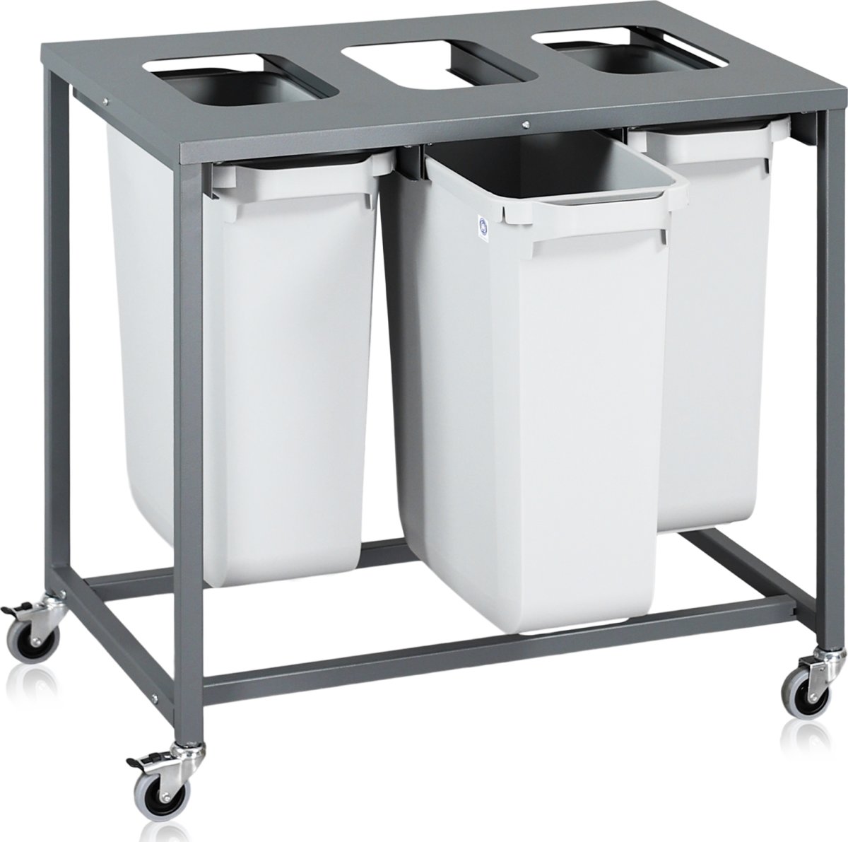 Sorteringsvagn Light, 3 behållare, 180 L.