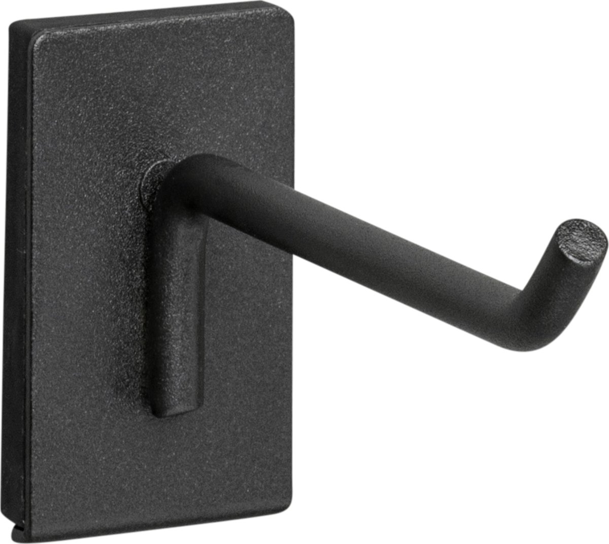 Verktygskrok lång, magnetisk, svart, 2 st.
