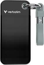 Verbatim USB-nyckelring gen 2, 256GB, svart/grå