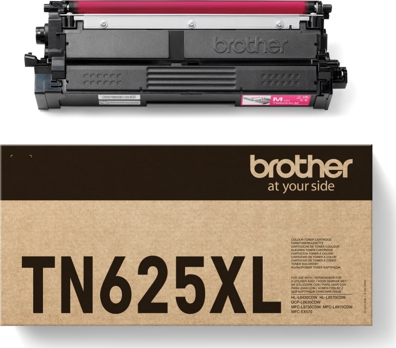 Brother TN625XLM lasertoner, magenta, 4.500 sidor