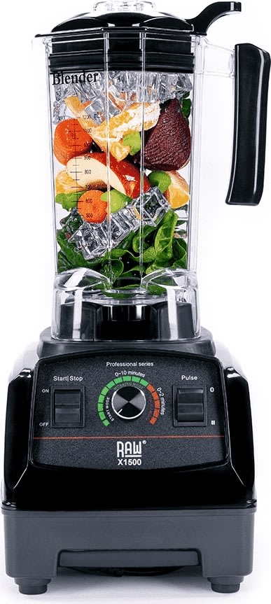 RAW X 1500 Blender - Svart 2.0 HP 1.2L 1500W