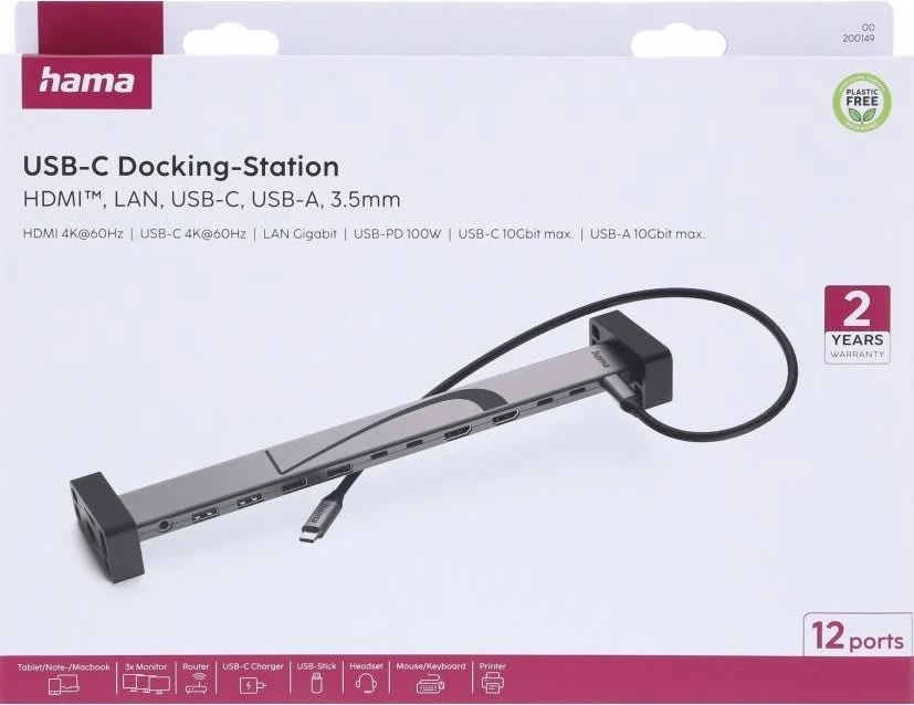 Hama Dockningsstation USB-C 12 Portar