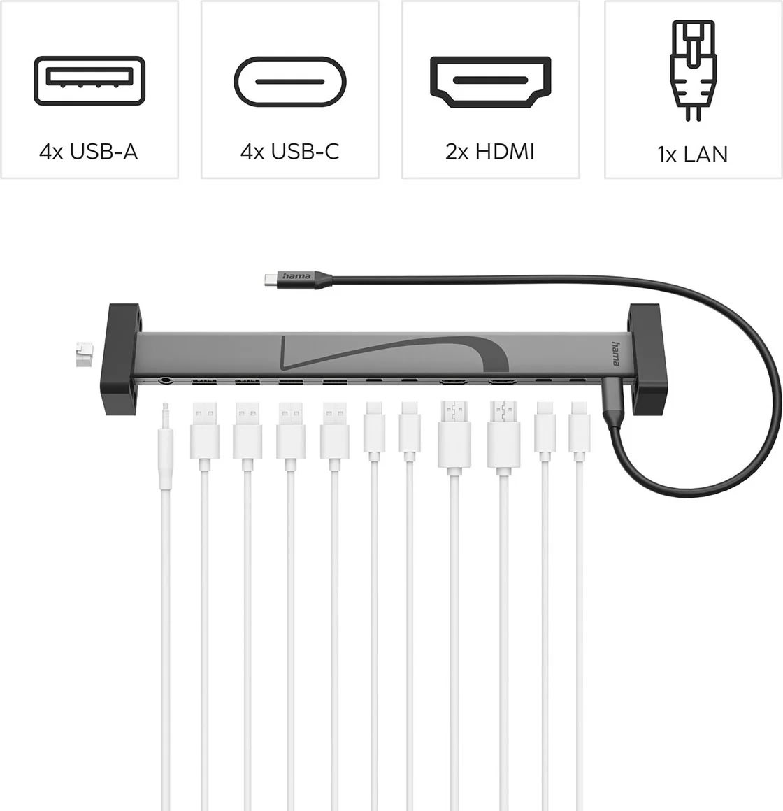 Hama Dockningsstation USB-C 12 Portar