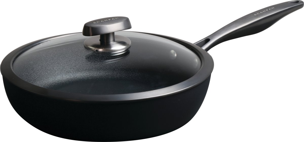 Scanpan Pro SB+ Sauterpanna med glaslock, 28 cm.
