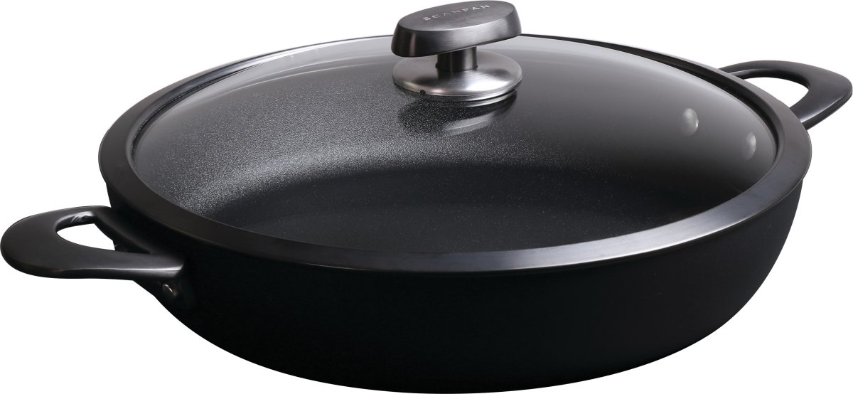 Scanpan Pro SB+ Sauterpanna med glaslock, 32 cm.