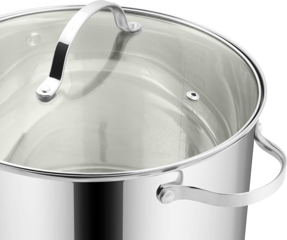 Gryta m/lock, rostfritt stål, 10L.