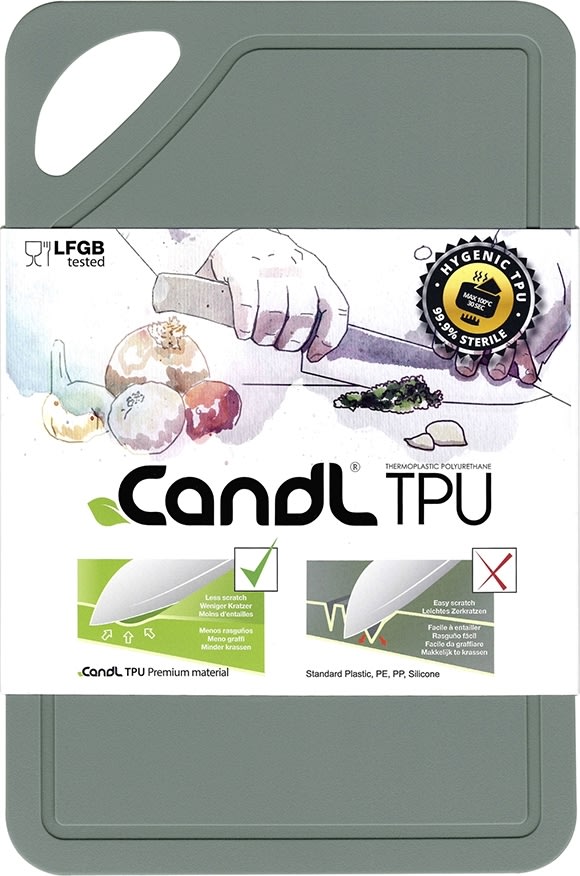 Candl TPU Skärbräda, 26x17 cm, khaki grön