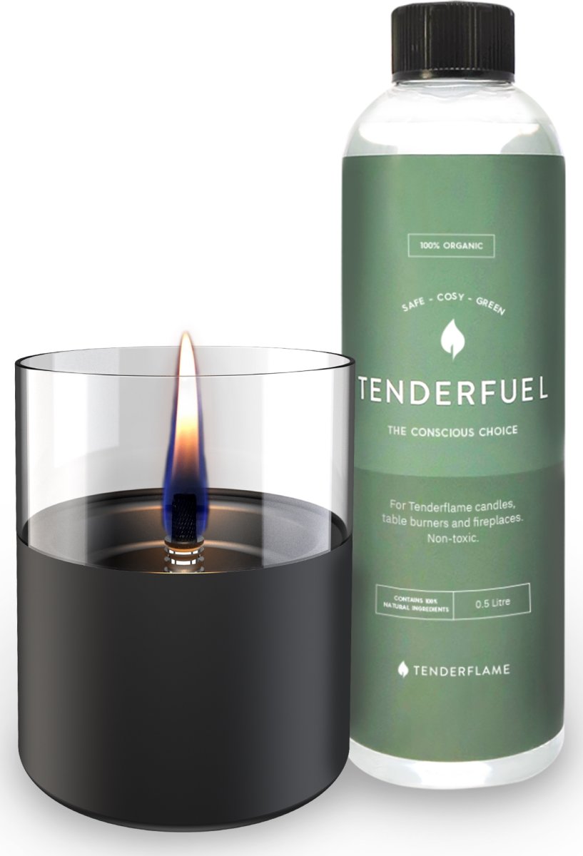 Tenderflame Lilly 10, svart, 500 ml tenderfuel