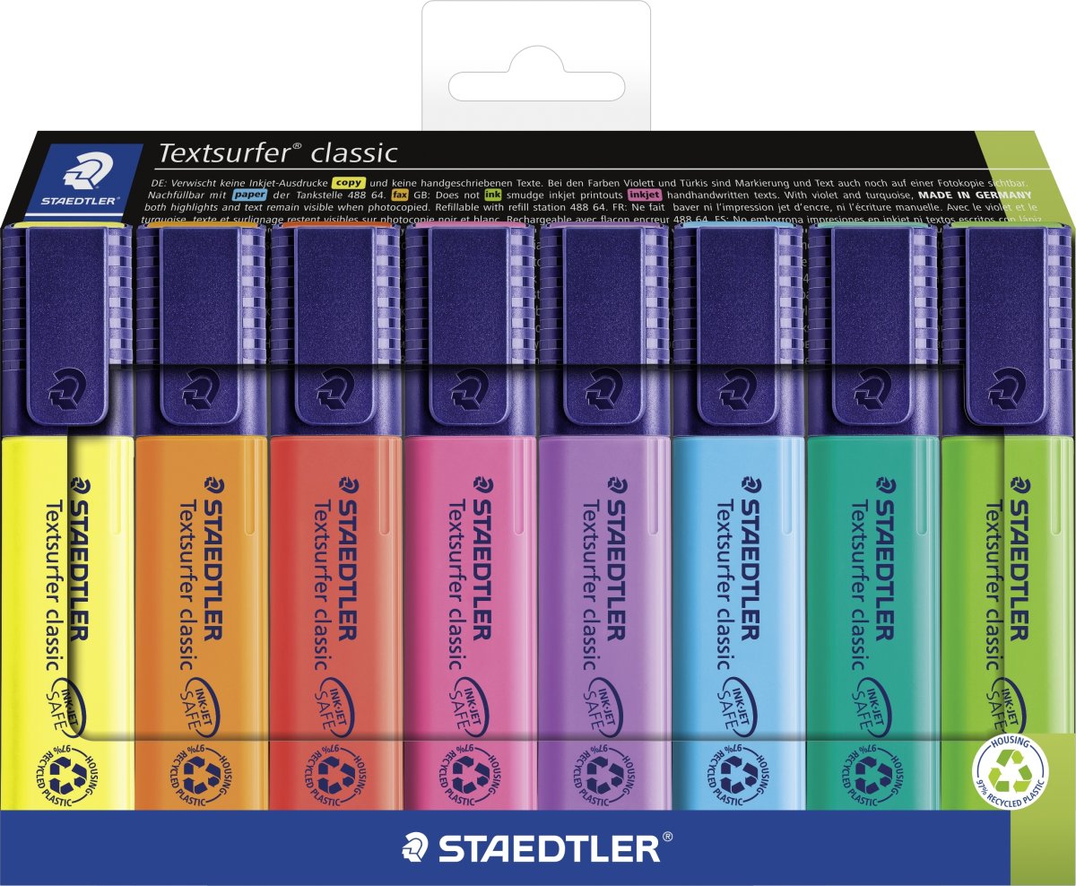 Staedtler Överstrykningspenna | 8 färger