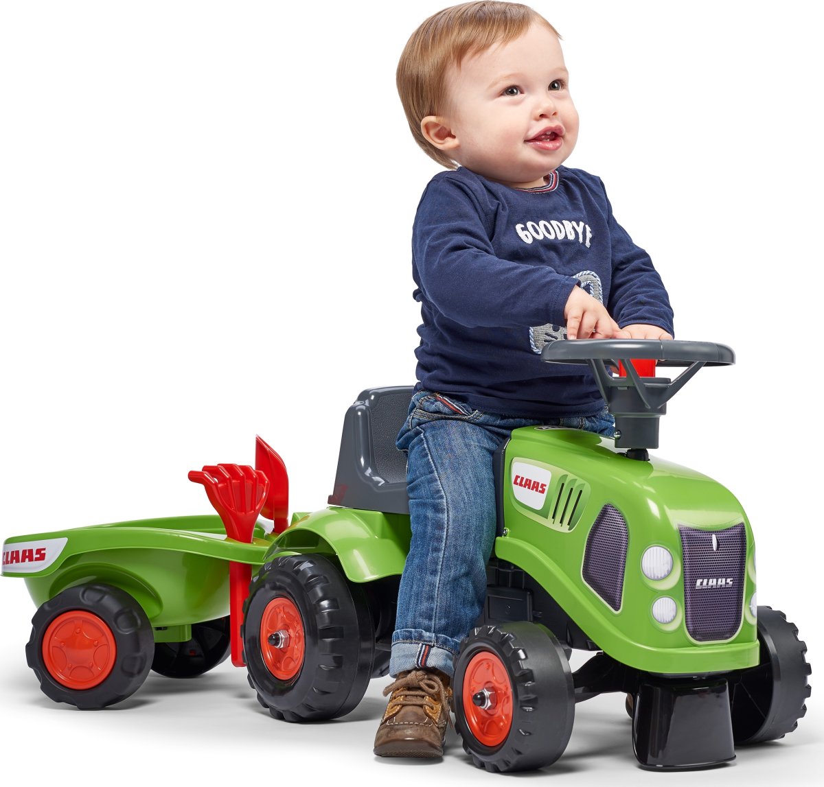 FALK Claas traktor med släp och tillbehör