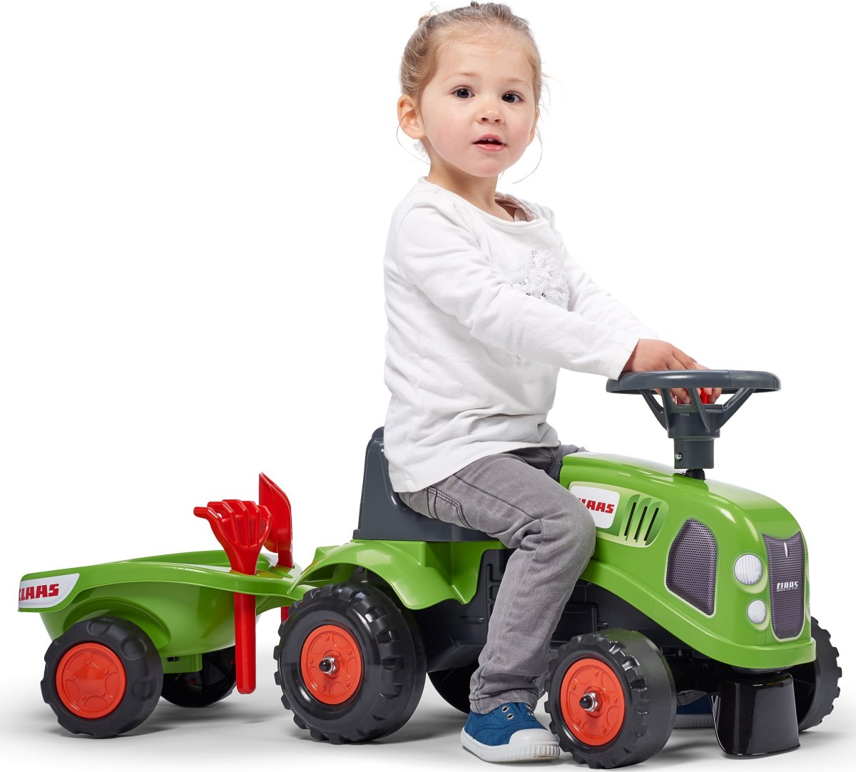 FALK Claas traktor med släp och tillbehör