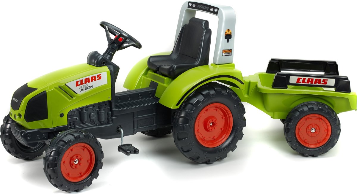 FALK Claas traktor med vagn, grön