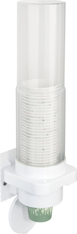 Väggdispenser, för Ø50-80 mm koppar, ABS/PP, vit