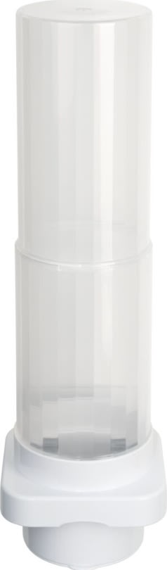 Väggdispenser, för Ø50-80 mm koppar, ABS/PP, vit