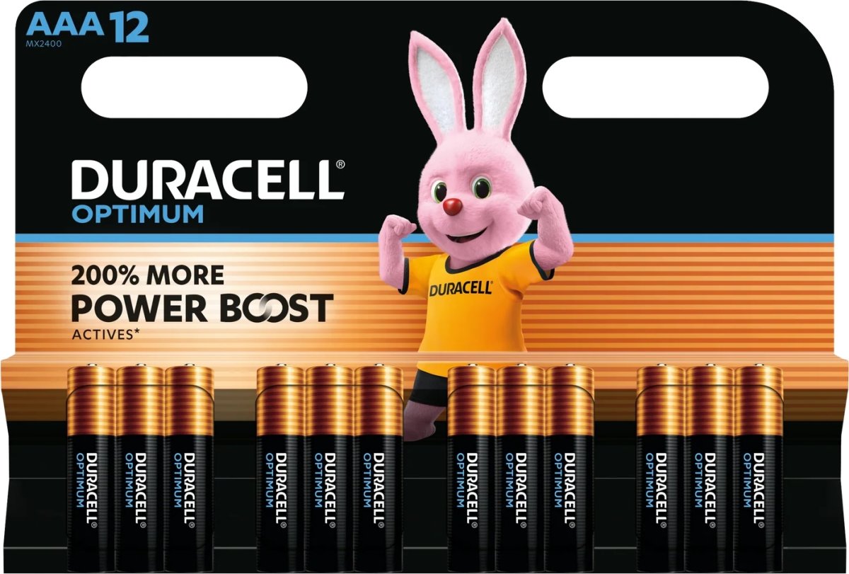 Duracell Optimum AAA-batterier, 12 st