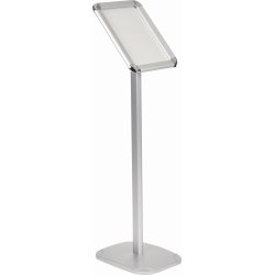 Skylthållare på stativ, Clip-on-ram, A4, aluminium
