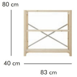 ABC förvaringshylla HxBxD: 80x83x40 cm, natur