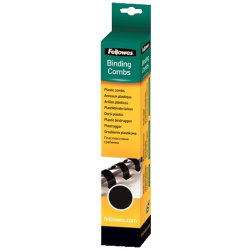 Spiralrygg Fellowes A4 Plast 21 ringar 12 mm Svart