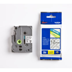 Brother TZe-131 etikettape, 12 mm, svart på genoms