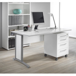 Skrivbordsskiva BudgetLine 150x80 cm Vit