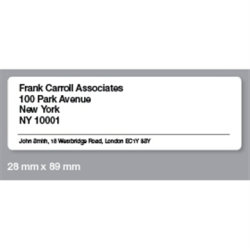 Dymo LW adressetikett, 89x28 mm