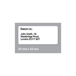 Dymo LW returadressetikett, 25x54 mm