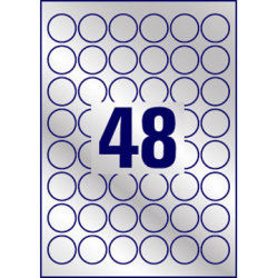 Avery L6129-20 runda, slitstarka etiketter, 30 mm,