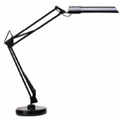 LED-lampa Unilux Swingo M. bordsfot Svart