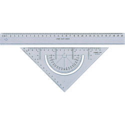 Linex 2602 skolset med linjal och geometritriangel