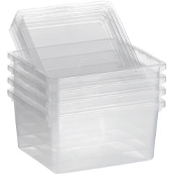 Basic plastlåda inkl. lock, 2,0 liter, klar