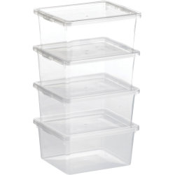 Basic plastlåda inkl. lock, 2,0 liter, klar