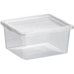 Basic plastlåda inkl. lock, 2,0 liter, klar