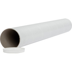 Papprör med lock, Ø70 x 2,0 x 745 mm