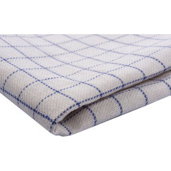 Kökshandduk 50x100 cm Vit med blå rutor