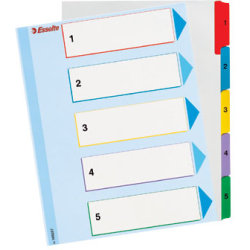 Register Esselte Mylar A4 1-5 Överskrivningsbart