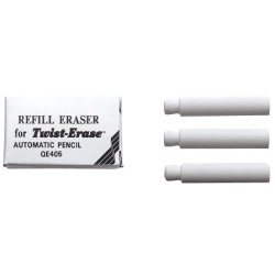 Pentel Twist-Erase suddgummi för stiftpenna, 3 st