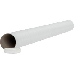 Papprör med lock, Ø50 x 1,5 x 745 mm