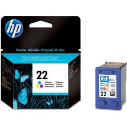 HP nr 22 C9352AE bläckpatron, 3-färgad, 138 sidor