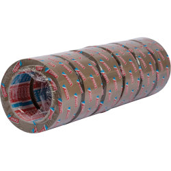 Tesa Packtejp, 50 mm, präglad PVC, brun