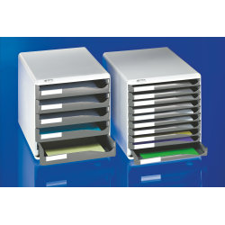 Leitz förvaringsbox med 5 lådor, grå