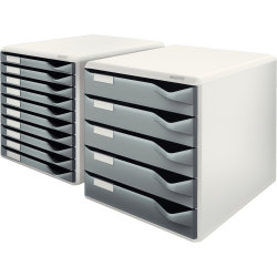 Leitz förvaringsbox med 5 lådor, grå