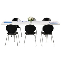 Thor konferensbord 240x110/90, vit